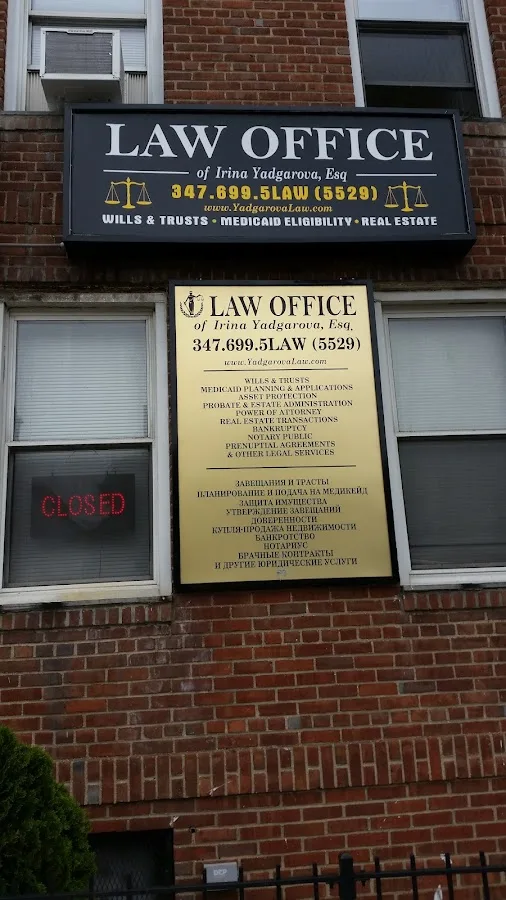 Law Offices of Irina Yadgarova PLLC.